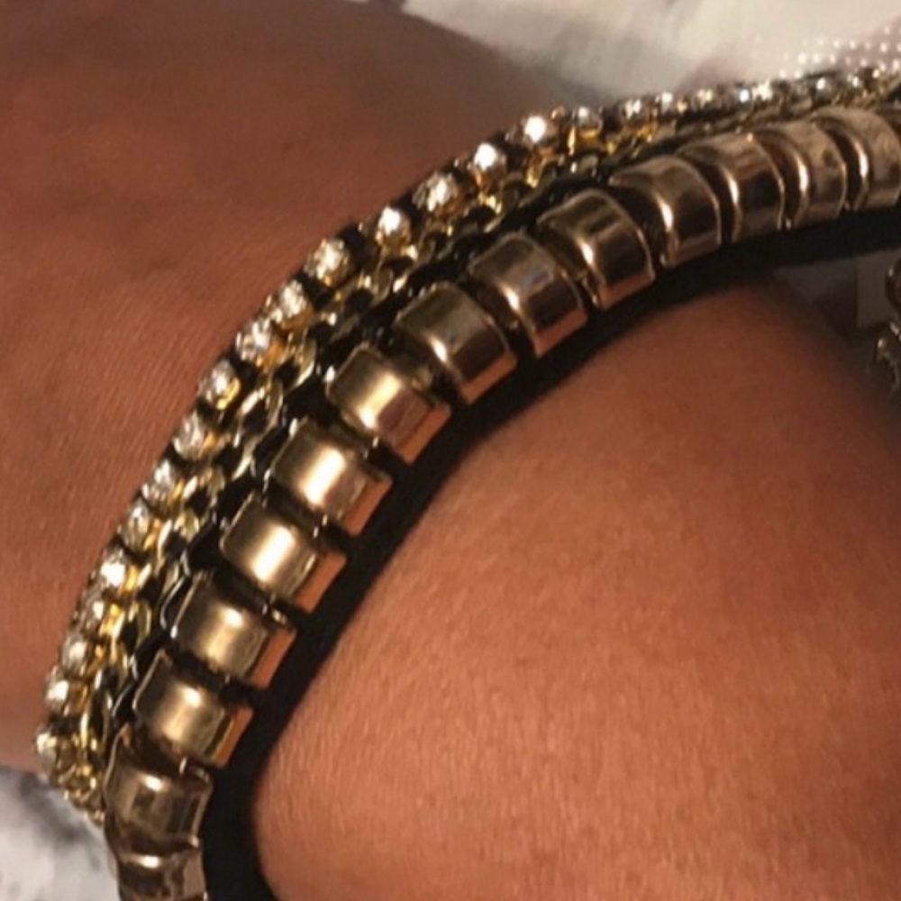 Gemma Simone Gold Crystal Layered Bracelet – Amanda